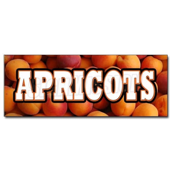 APRICOTS DECAL sticker fresh orchard produce just picked sweet ripe, D-24 Apricots